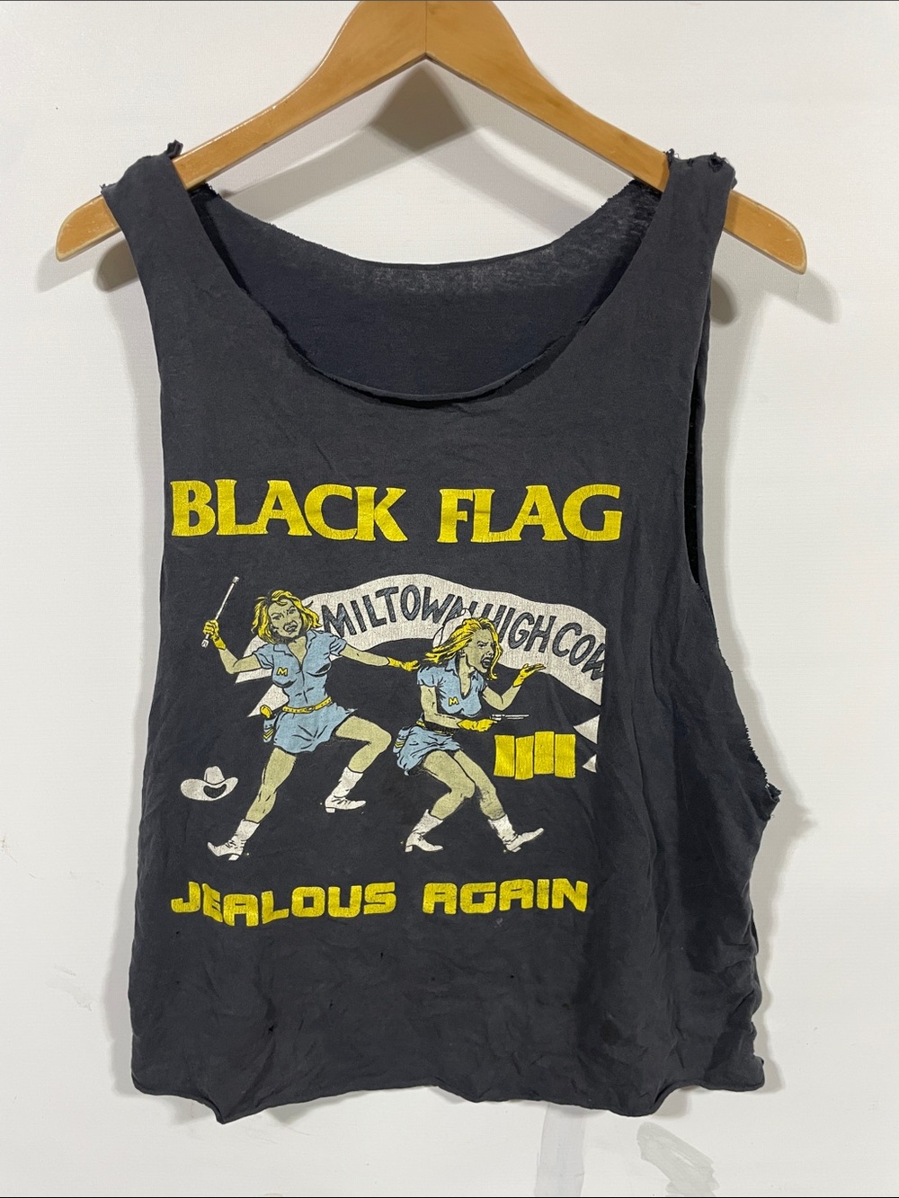 Black Flag 'Jealous Again' Vintage Graphic Tank - Black